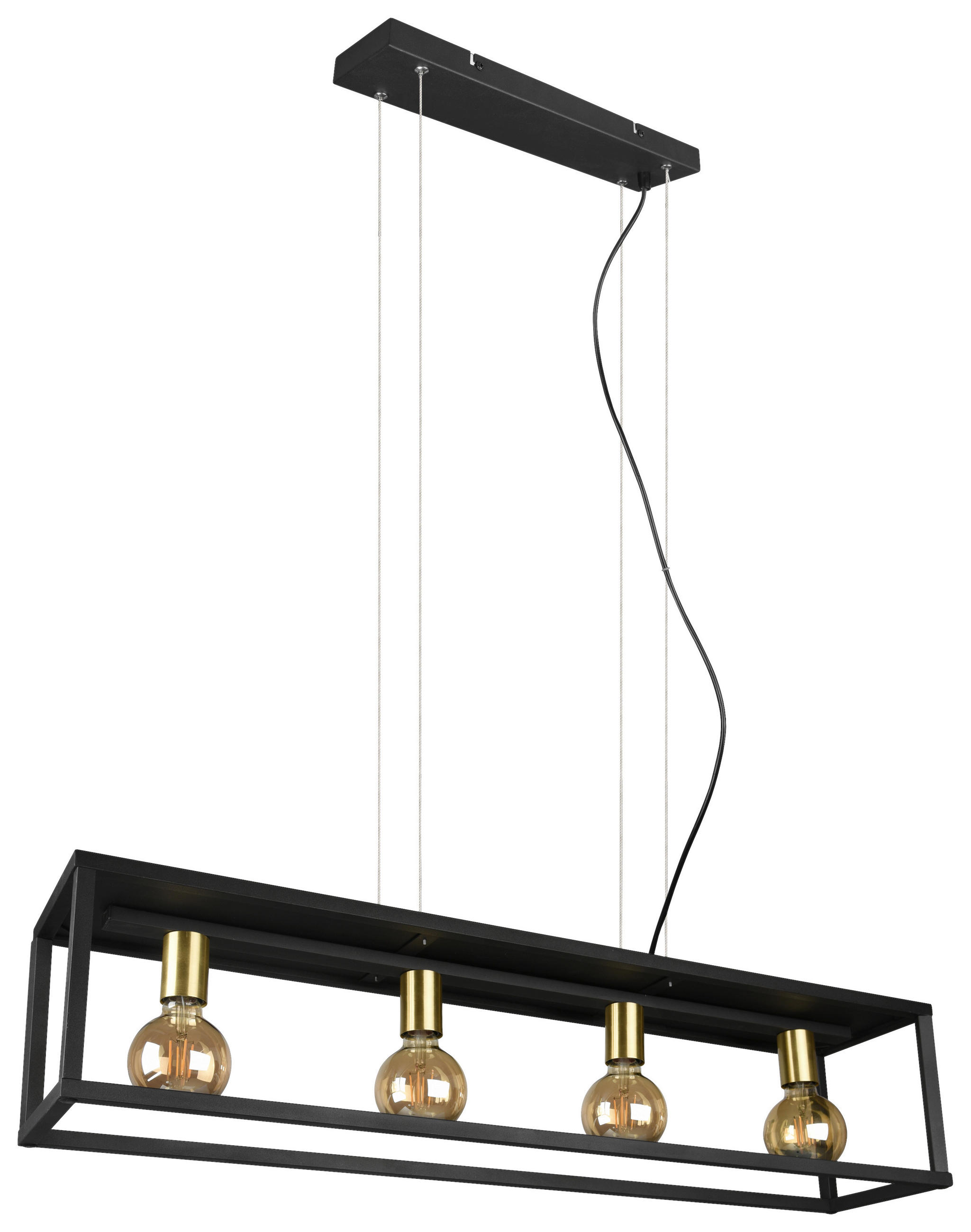 HÄNGELEUCHTE 100/20/150 cm  - Schwarz, Design, Metall (100/20/150cm)