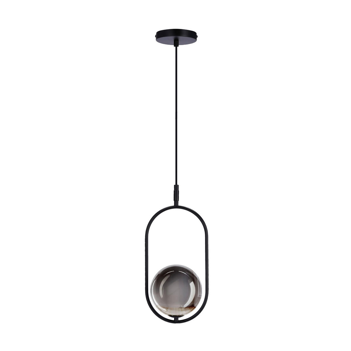 PENDELLEUCHTE 18.5/14/120 cm  - Graphitfarben/Schwarz, Design, Metall (18.5/14/120cm)