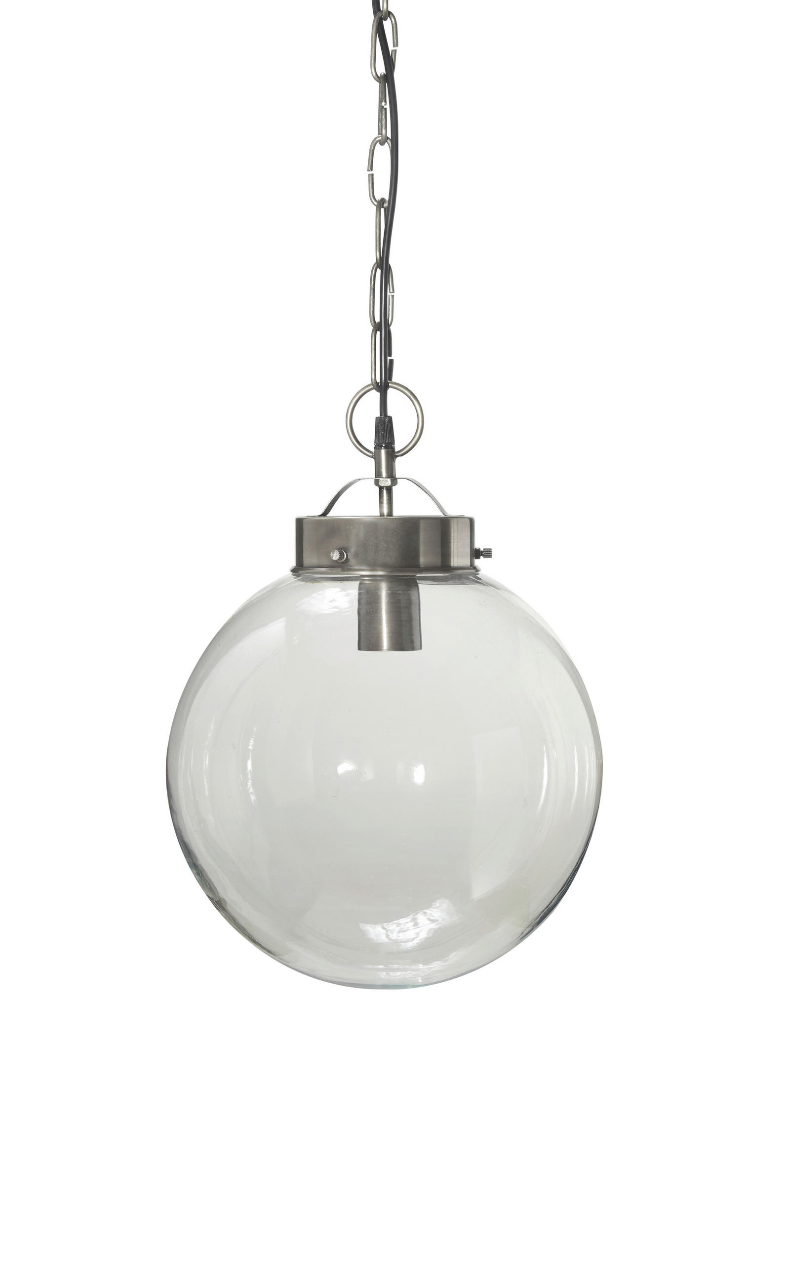 HÄNGELEUCHTE PR Home Normandy 30/36/30 cm   - Silberfarben, Design, Glas (30/36/30cm)
