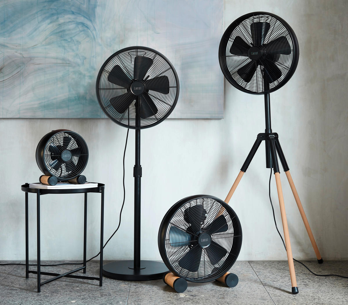 STANDVENTILATOR - Bronzefarben, Basics, Metall (41/150/41cm)