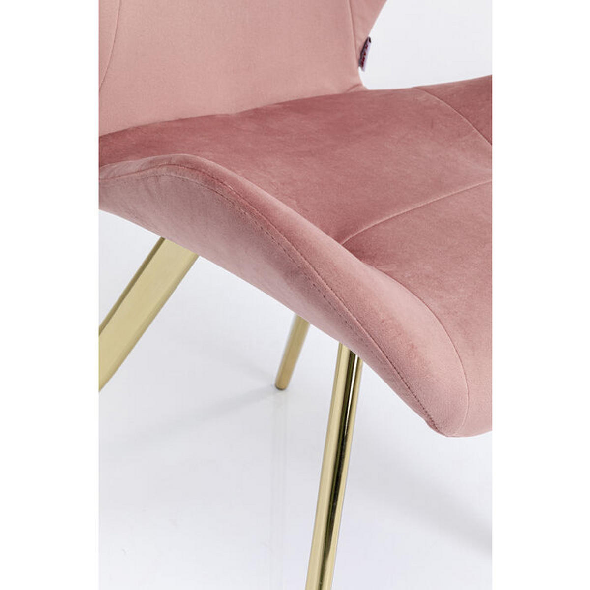 STUHL - Messingfarben/Rosa, Design, Textil/Metall (52/82/52cm) - Kare-Design