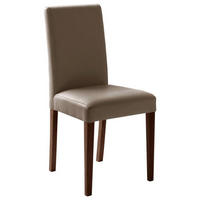STUHL Lederlook Cappuccino, Buche Kolonial  - Buche Kolonial/Cappuccino, KONVENTIONELL, Holz/Textil (44/92/57cm) - Carryhome
