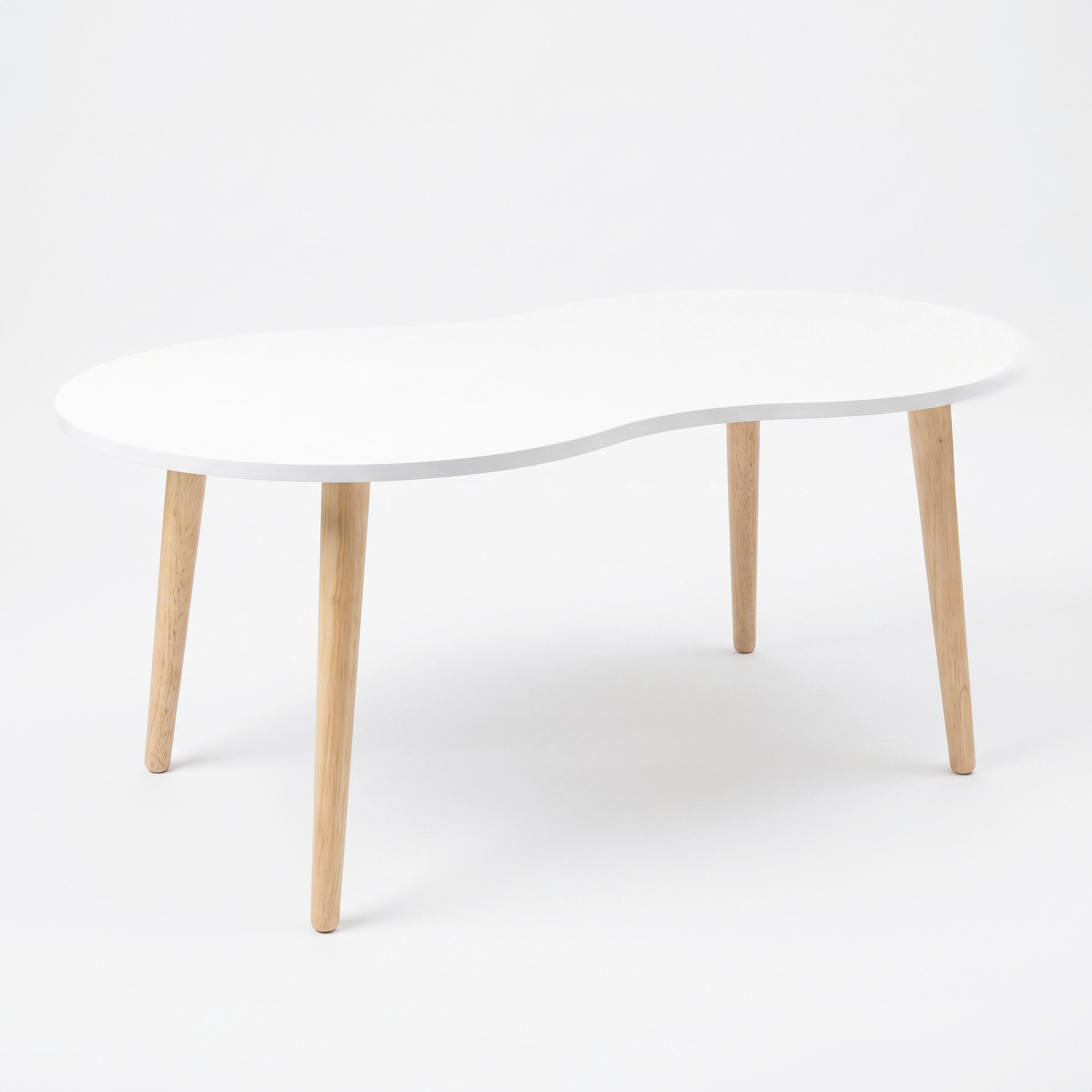 COUCHTISCH massiv 90/50/42 cm organisch Weiß, Honigeiche  - Honigeiche/Weiß, Design, Holz/Holzwerkstoff (90/50/42cm) - MID.YOU