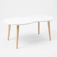 COUCHTISCH massiv 90/50/42 cm organisch Weiß, Honigeiche  - Honigeiche/Weiß, Design, Holz/Holzwerkstoff (90/50/42cm) - MID.YOU
