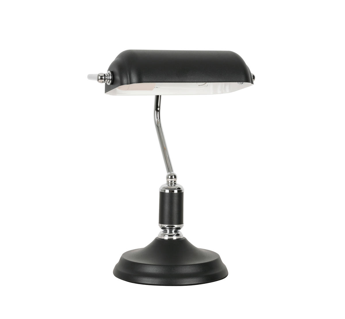 STOLNÍ LAMPA, E27, 26,5/18/37 cm - černá/barvy chromu, Konvenční, kov (26,5/18/37cm) - Novel