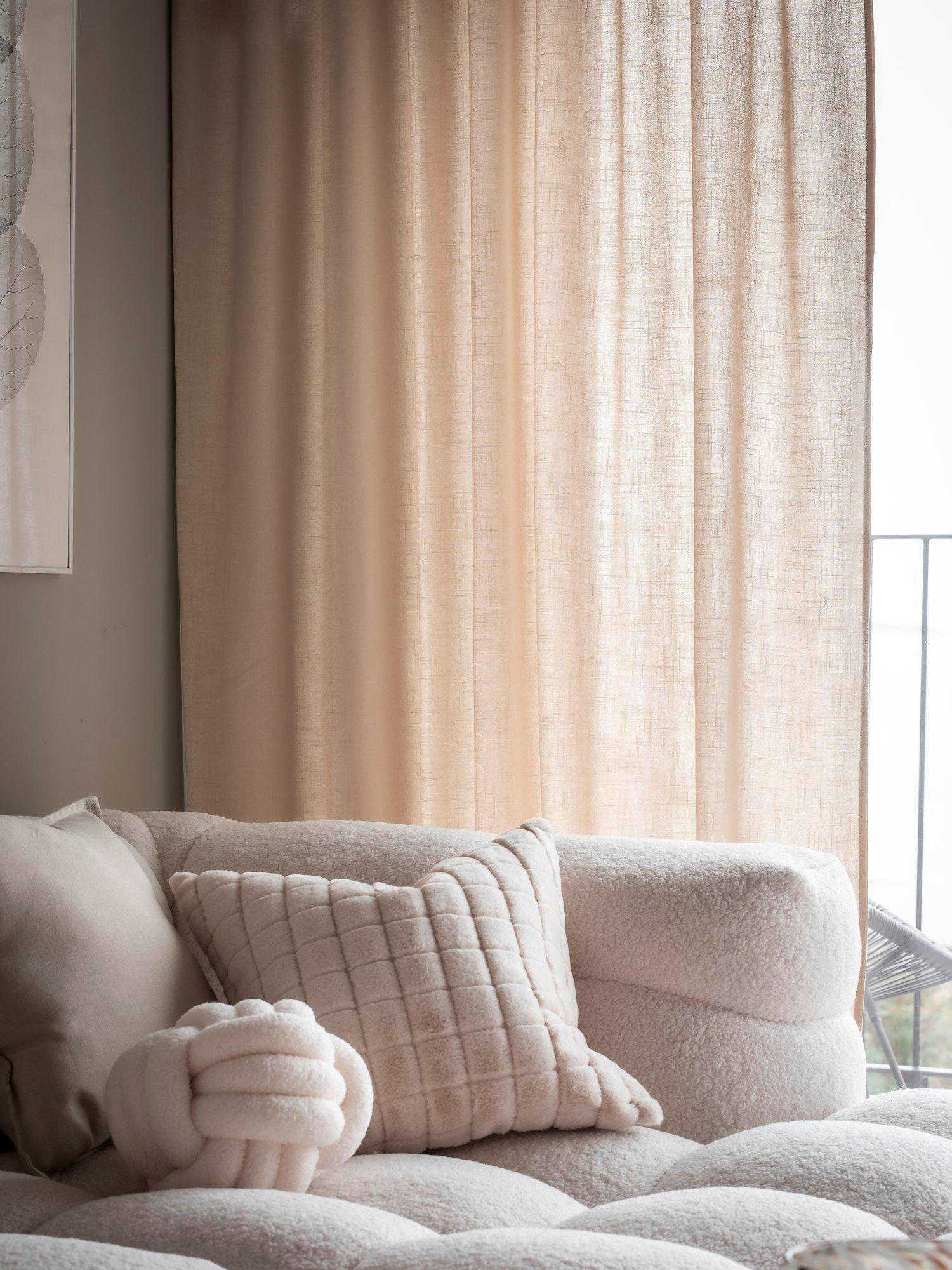 FERTIGVORHANG blickdicht  - Beige, Basics, Textil (145/260cm)