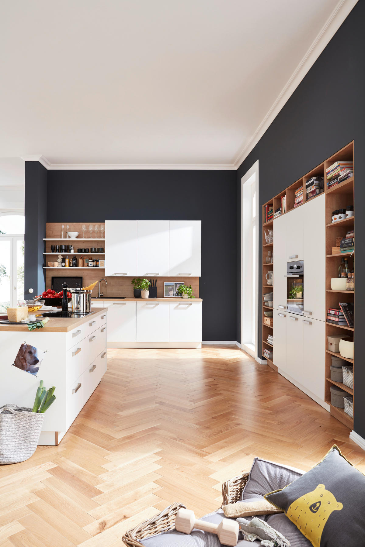 KUCHYNĚ NA MÍRU DK209 - bílá, Design, kompozitní dřevo - Dieter Knoll