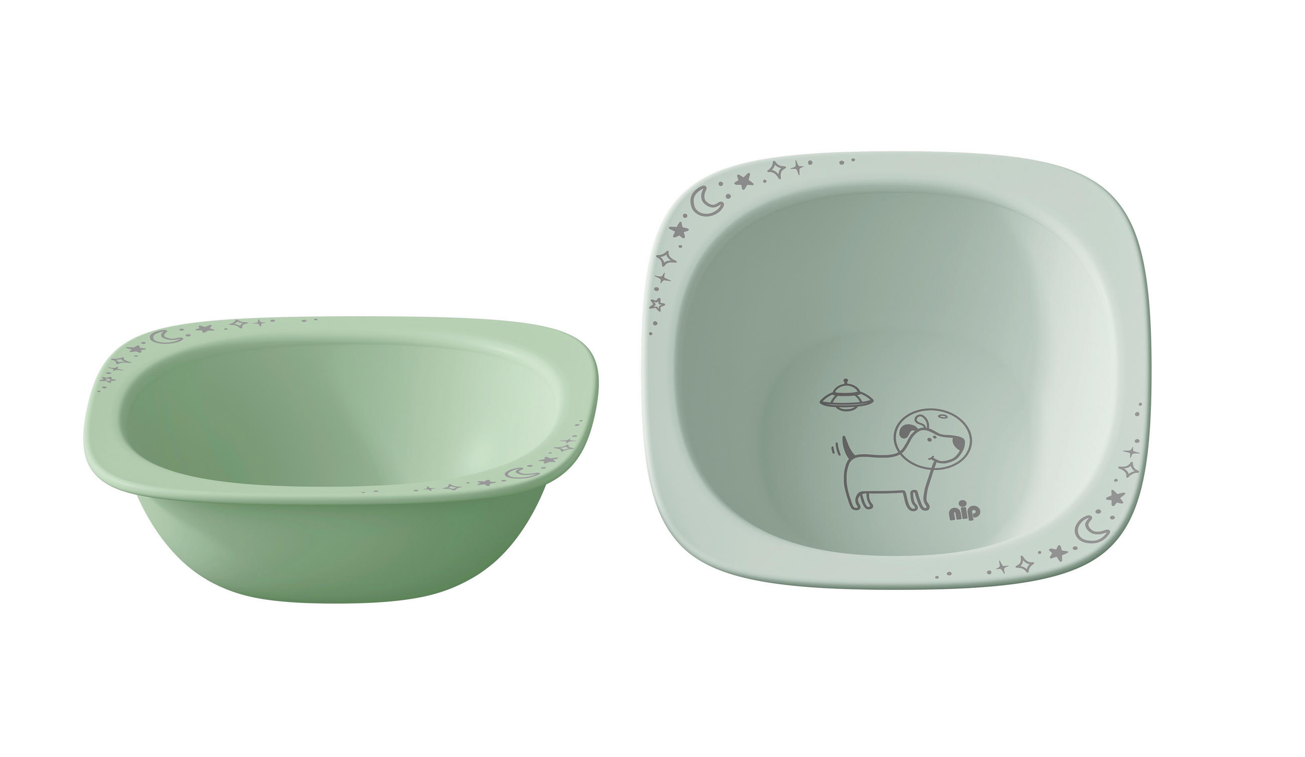 DETSKÁ MISKA - šalviovozelená, Basics, prírodné materiály (14/17,3/6cm)