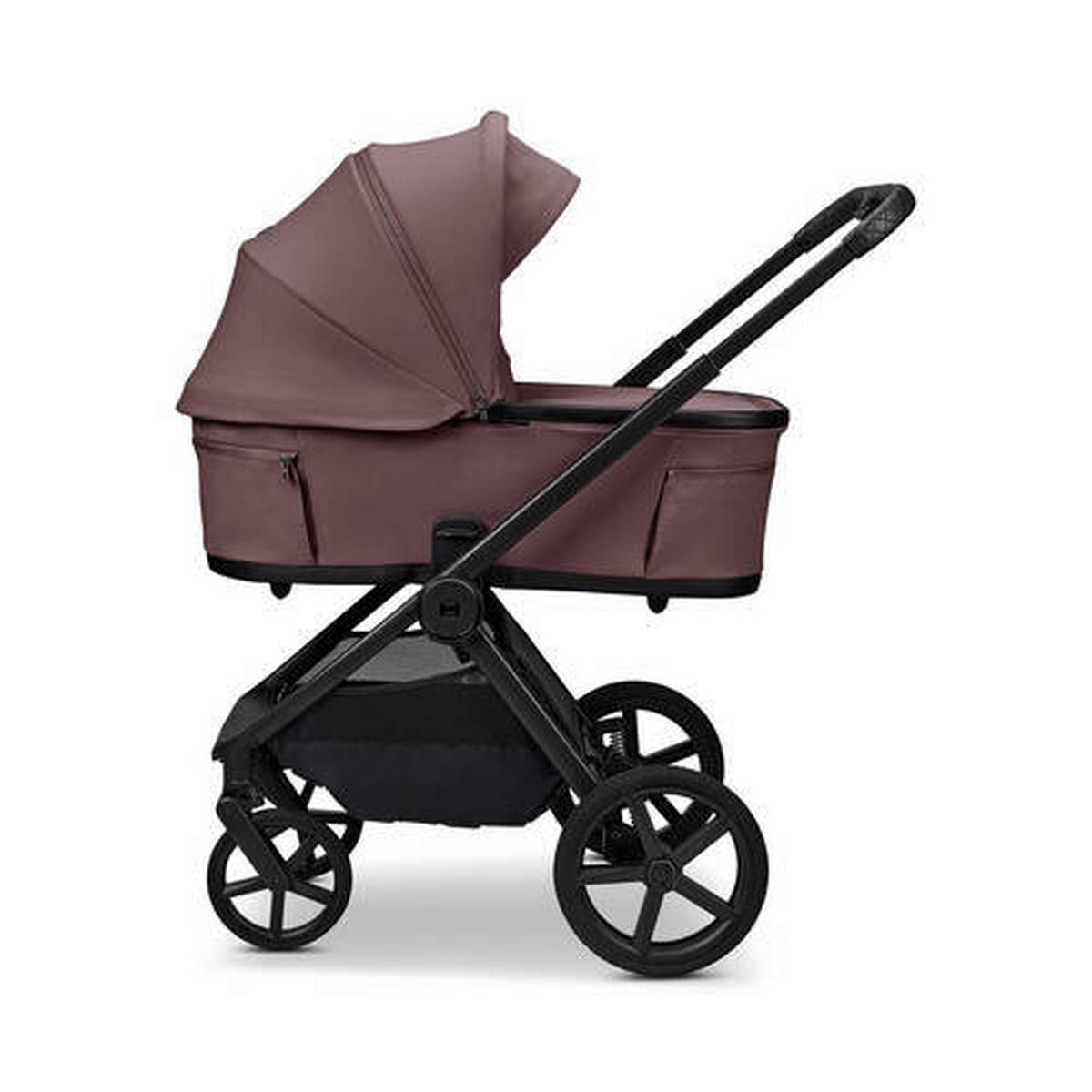 KOMBIKINDERWAGEN  Gio Fold ETPU  Tonka  - Schwarz/Mokka, Basics, Textil/Metall (120/58/92cm) - Moon Edition