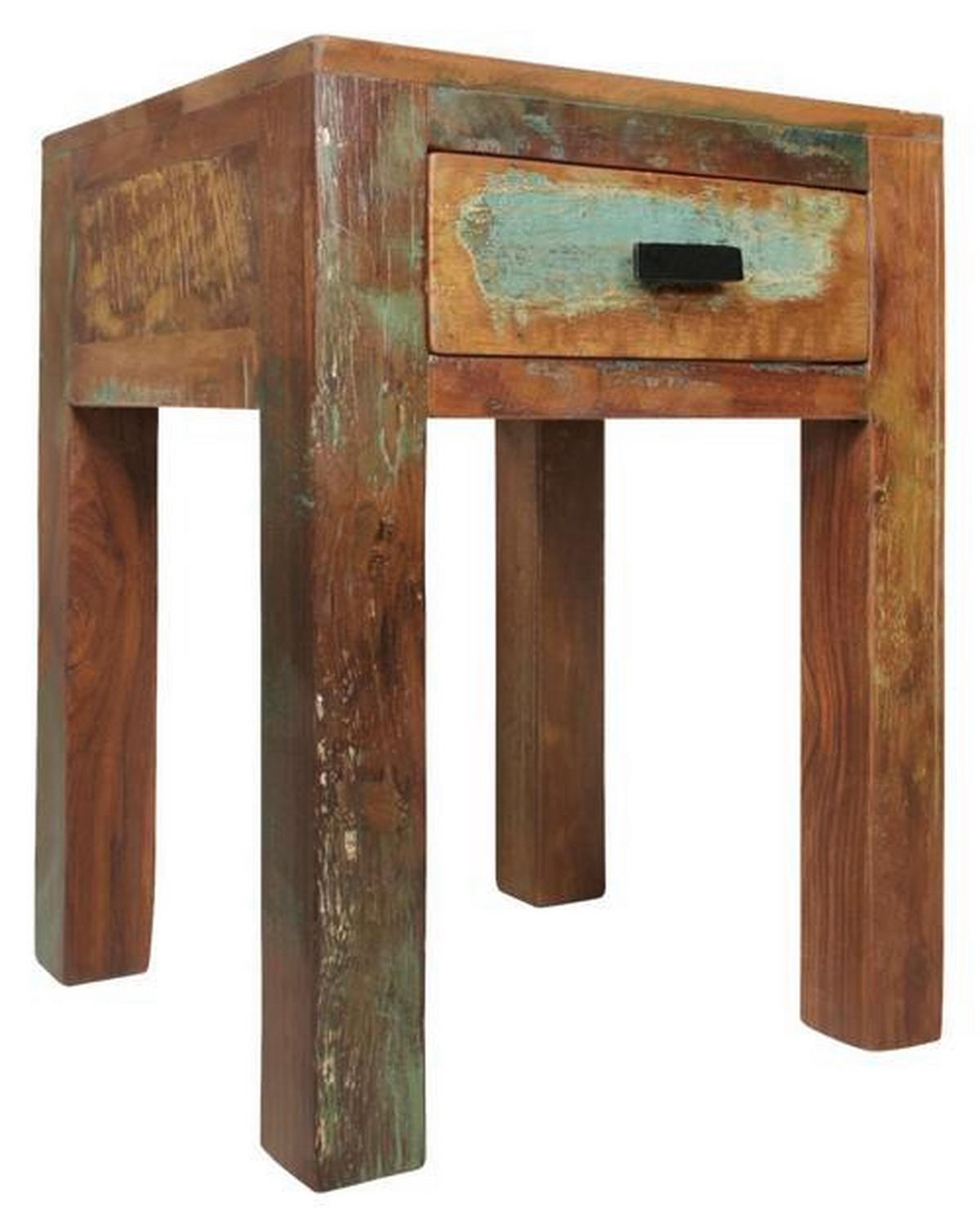 NOČNÝ STOLÍK, mangové drevo, hnedá,  - hnedá/čierna, Lifestyle, kov/drevo (40/55/40cm) - MID.YOU