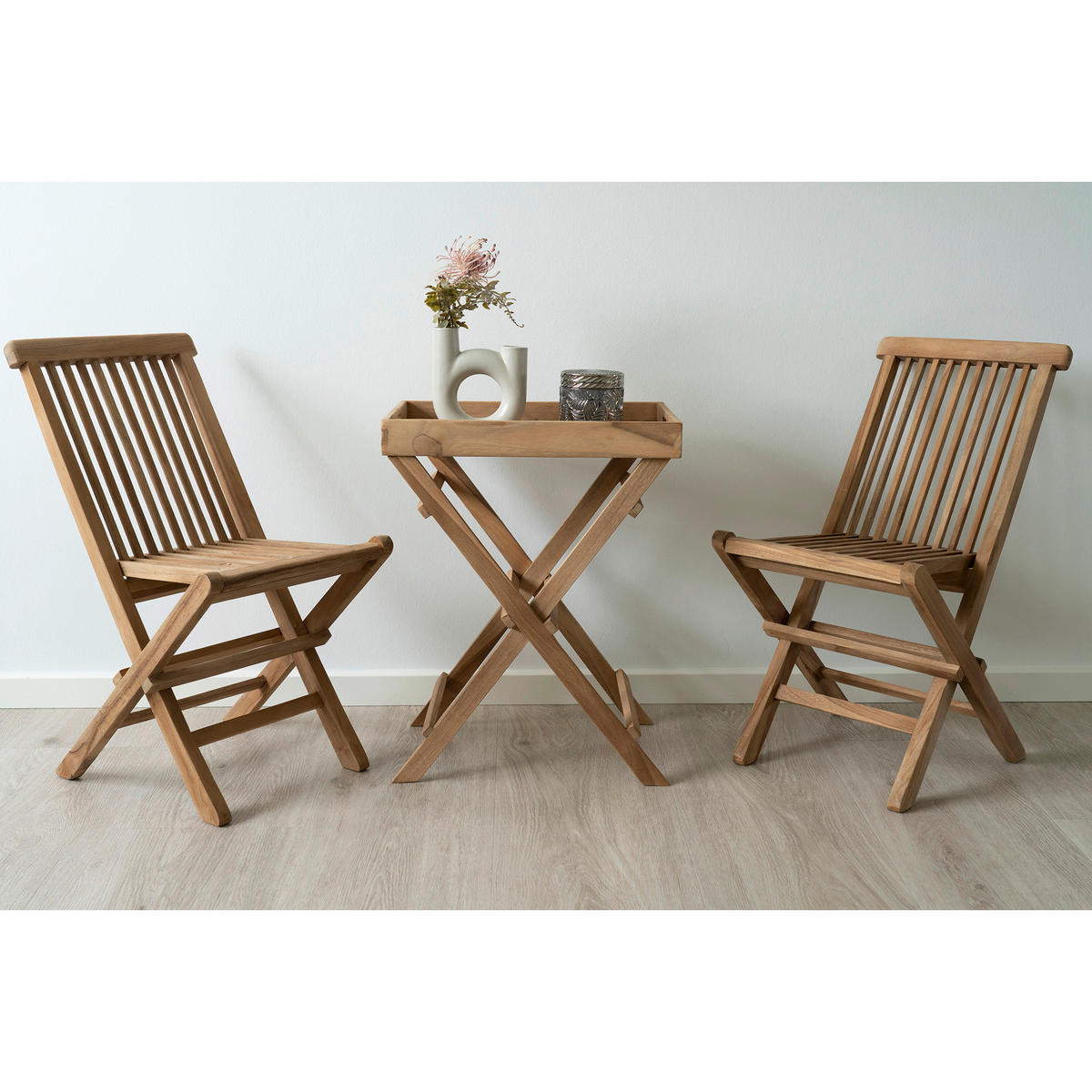GARTENSTUHL-SET Holz Teakfarben  - Teakfarben, MODERN, Holz (31/58/42cm) - MID.YOU