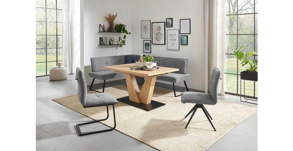 SCHWINGSTUHL  , Lederauswahl, Stoffauswahl, Typenauswahl, Gestellauswahl  , Flachgewebe  ,  - Schwarz/Grau, Design, Textil/Metall (46/95/62cm) - Dieter Knoll