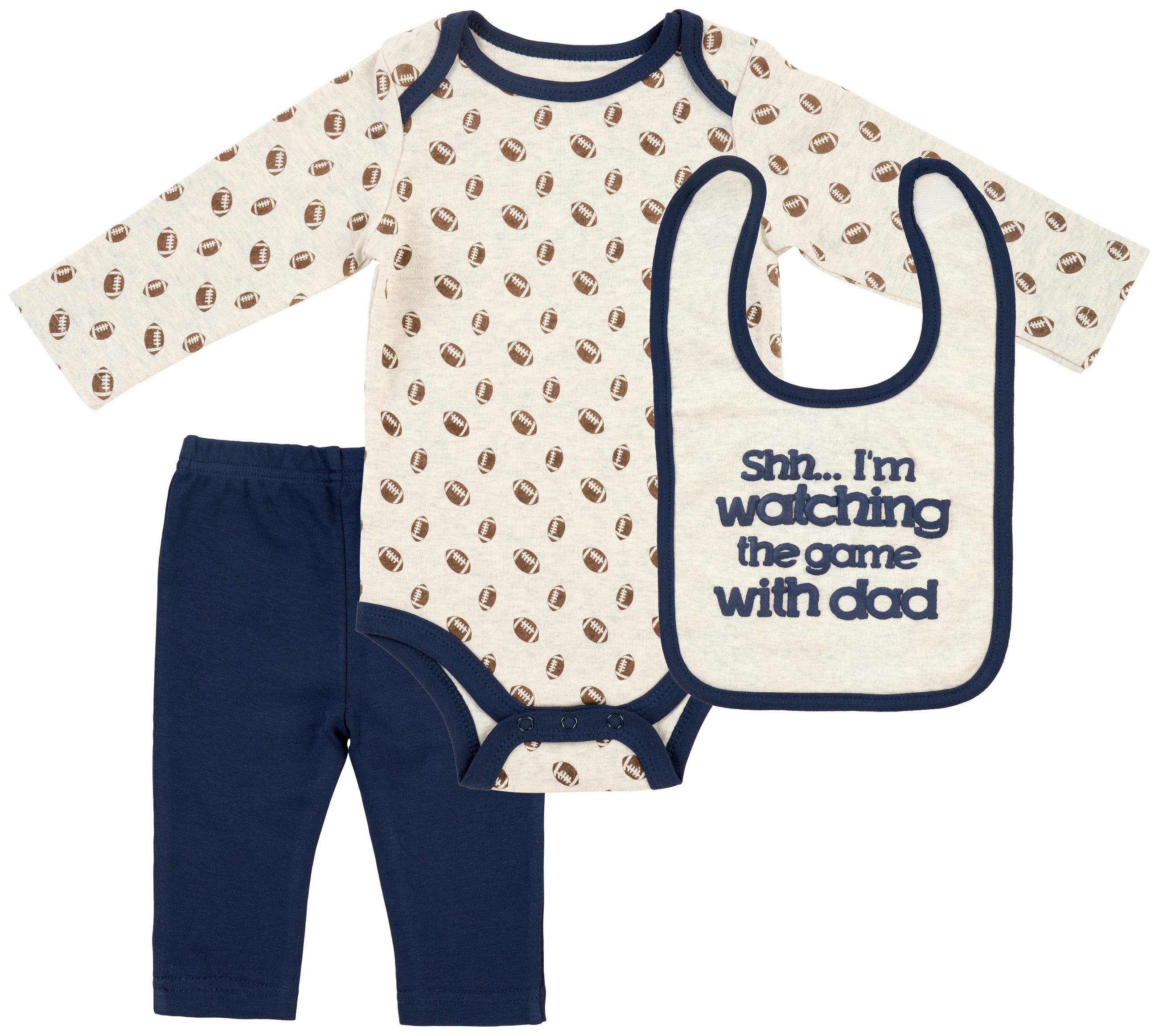 BABYBEKLEIDUNGSSET 3-teilig  - Blau, Basics, Textil - Patinio