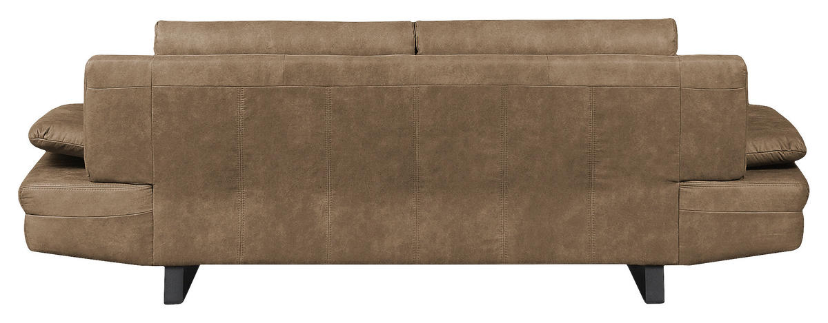 TŘÍMÍSTNÁ POHOVKA, textil, jílová barva - černá/jílová barva, Design, kov/textil (218/78/88cm) - MID.YOU