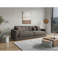 BIGSOFA Flachgewebe Graphitfarben  - Schwarz/Graphitfarben, Modern, Kunststoff/Textil (264/87/108cm) - Sit & More