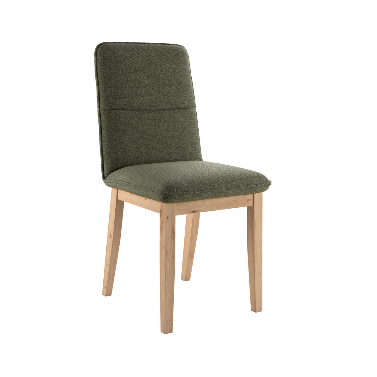 STUHL   Webstoff  - Eichefarben/Grün, KONVENTIONELL, Holz/Textil (47/91/44cm) - Livetastic