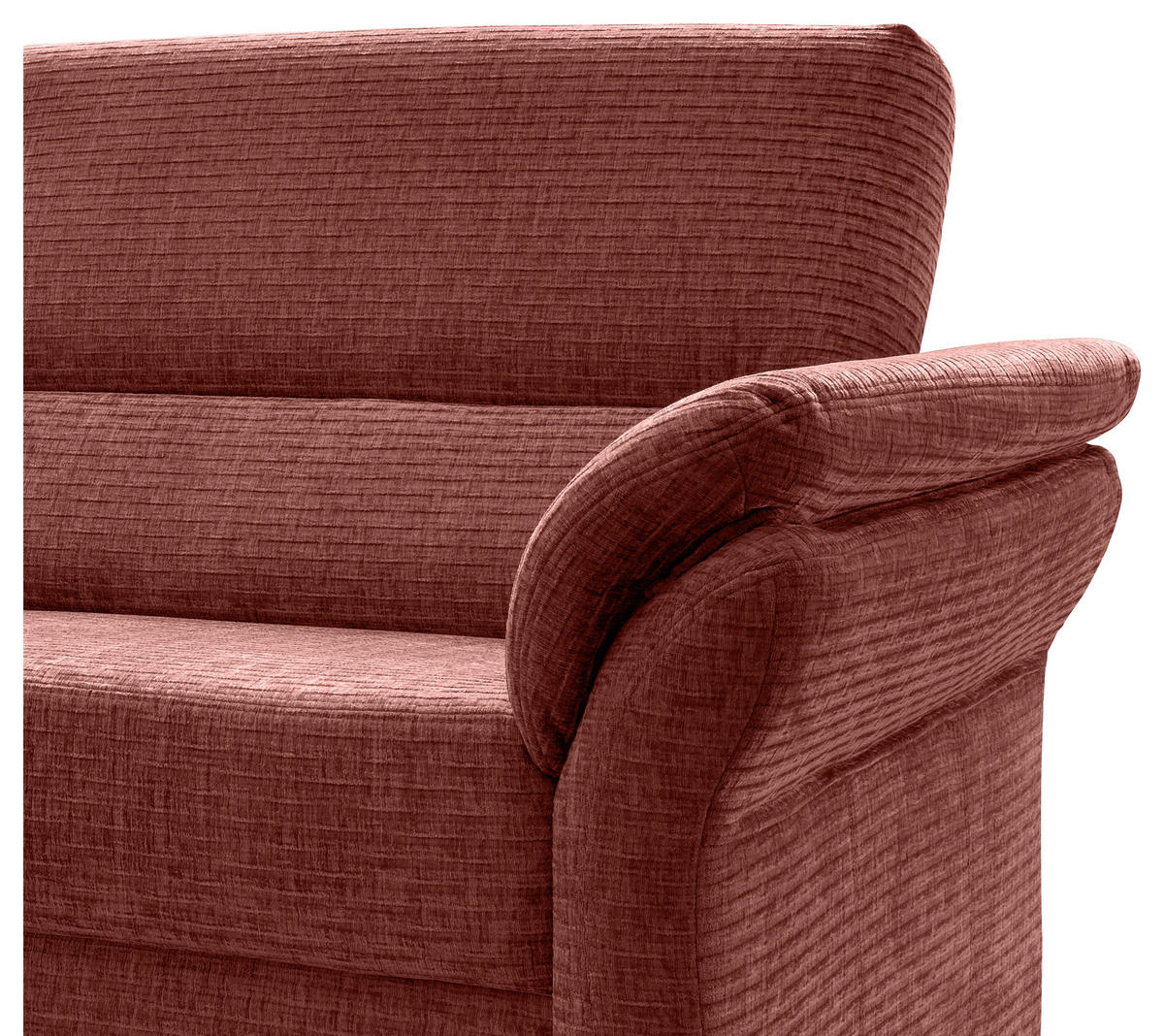 2-SITZER-SOFA Mikrofaser Koralle  - Koralle/Schwarz, MODERN, Holz/Textil (147/90/89cm) - Livetastic