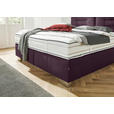 BOXSPRINGBETT 180/200 cm,  in Brombeere, Matratze, H2 + H3 = mittel + fest  - Chromfarben/Brombeere, KONVENTIONELL, Textil (180/200cm) - Dieter Knoll