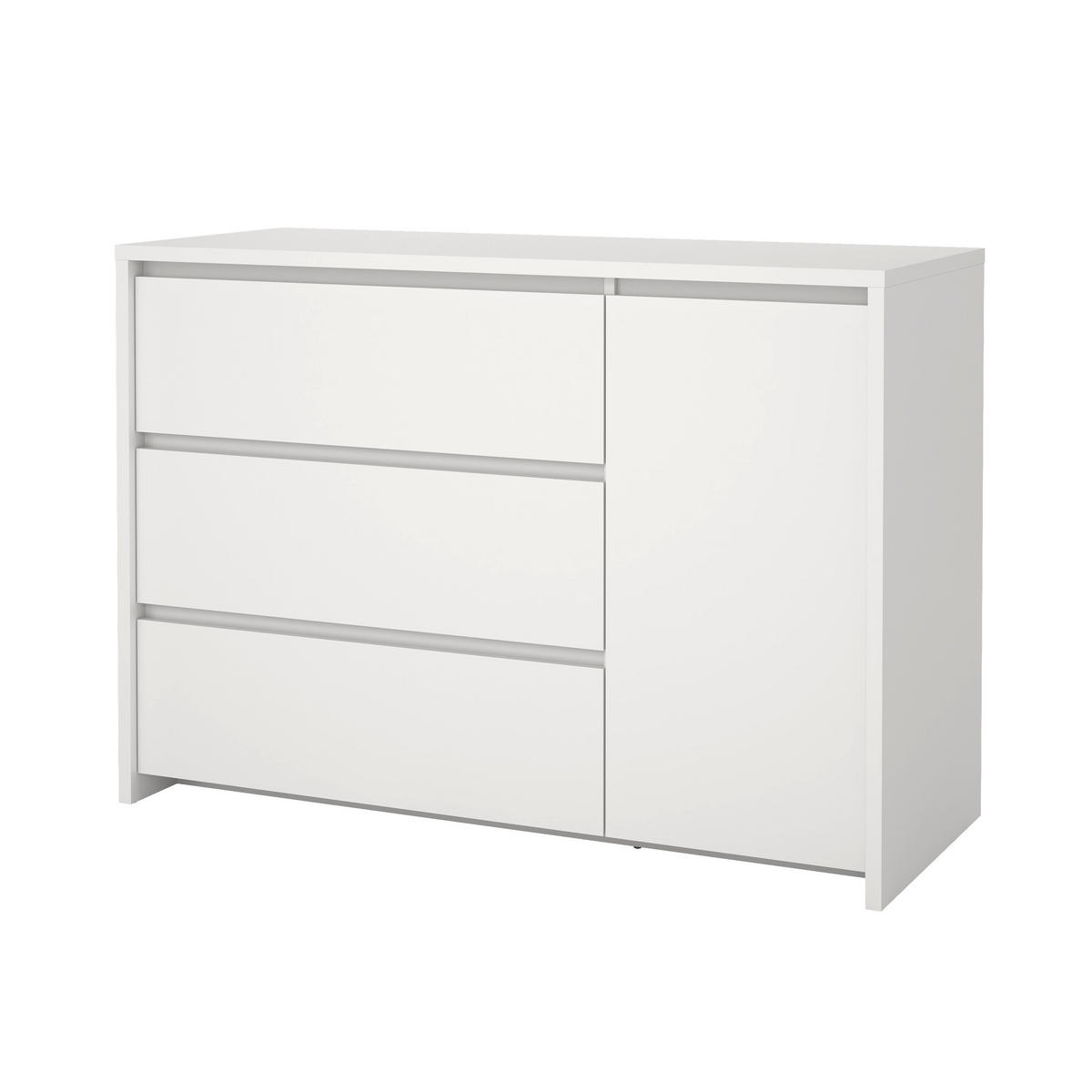 KOMMODE  in 119/84/48 cm  - Weiß, KONVENTIONELL, Holzwerkstoff (119/84/48cm) - Boxxx
