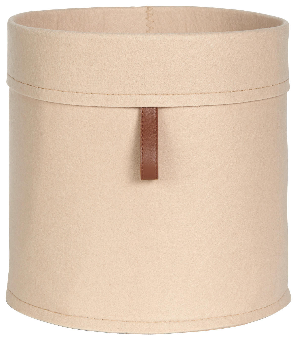 KOŠ DO REGÁLU, béžová - béžová, Trend, textil/kůže (25/24cm) - Landscape