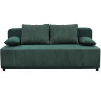 SCHLAFSOFA in Velours Grün  - Schwarz/Grün, Design, Kunststoff/Textil (197/90/83cm) - MID.YOU
