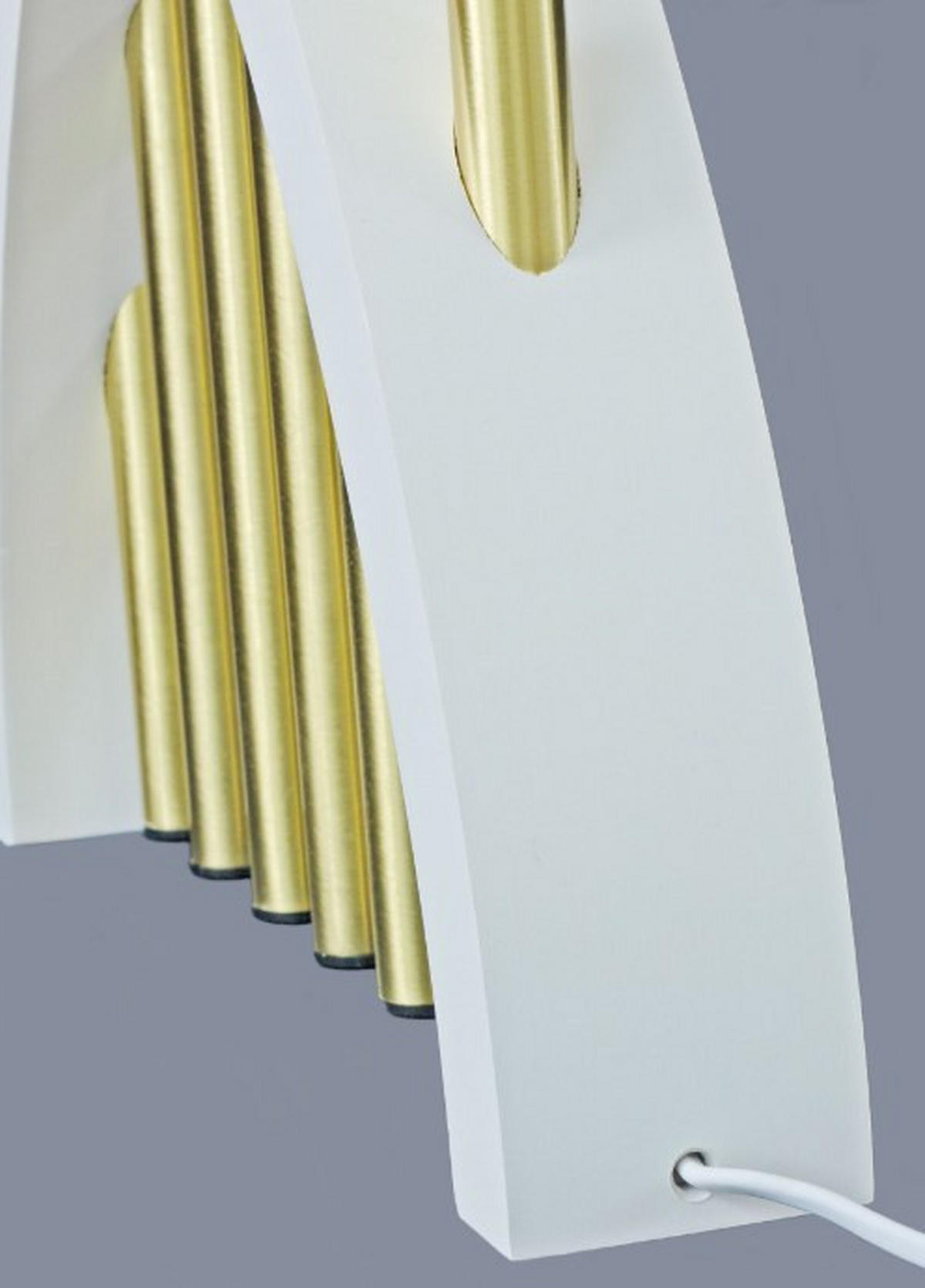 ADVENTSLJUSSTAKE  - vit/mässingsfärgad, Klassisk, trä/plast (8/48,5/32cm) - Best Price