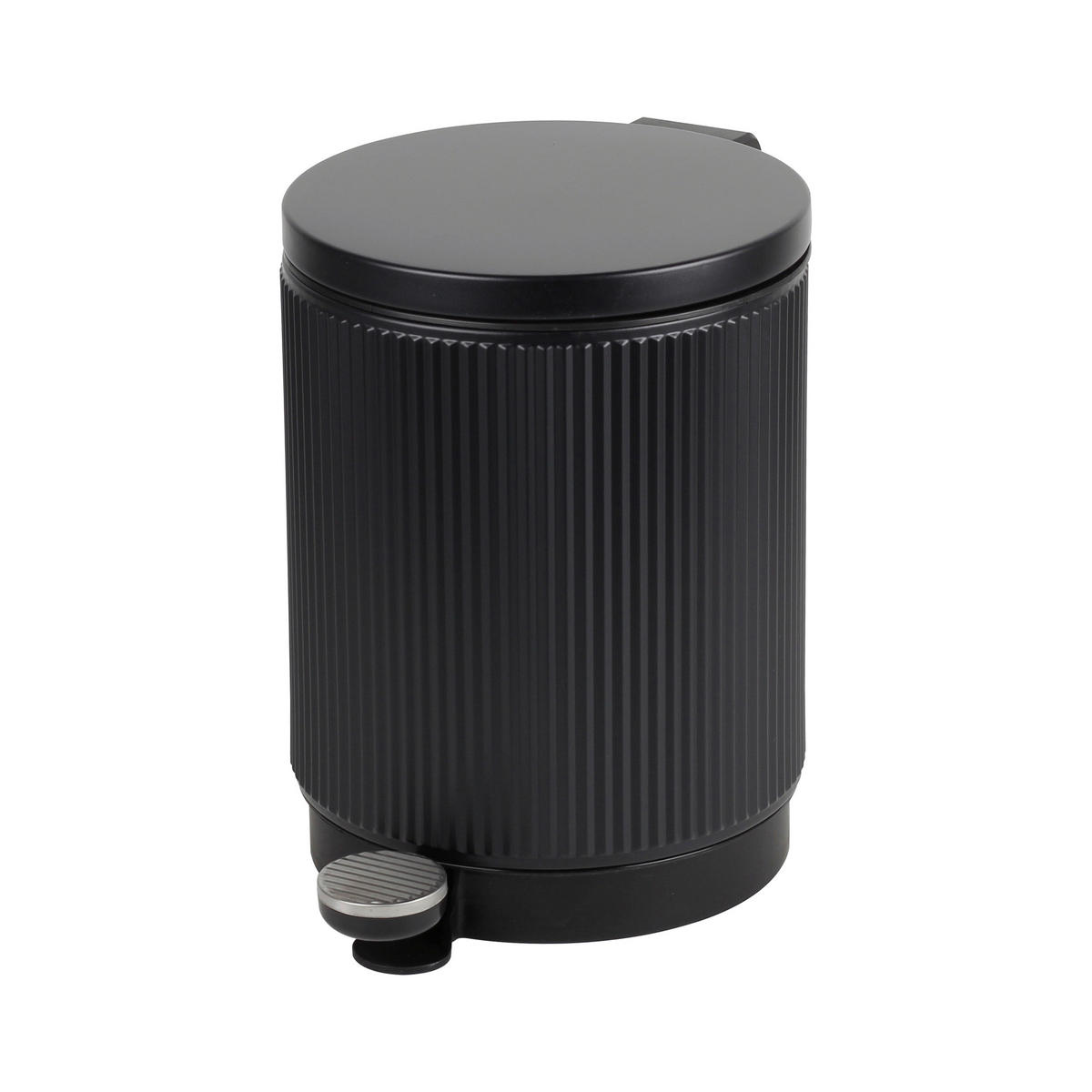 ABFALLEIMER 5 L  - Chromfarben/Edelstahlfarben, Basics, Kunststoff/Metall (20,5/27,4/28,6cm) - Novel