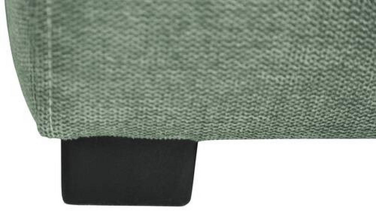 ECKSOFA in Webstoff Grün  - Weiss/Schwarz, Design, Kunststoff/Textil (276/173cm) - Stylife