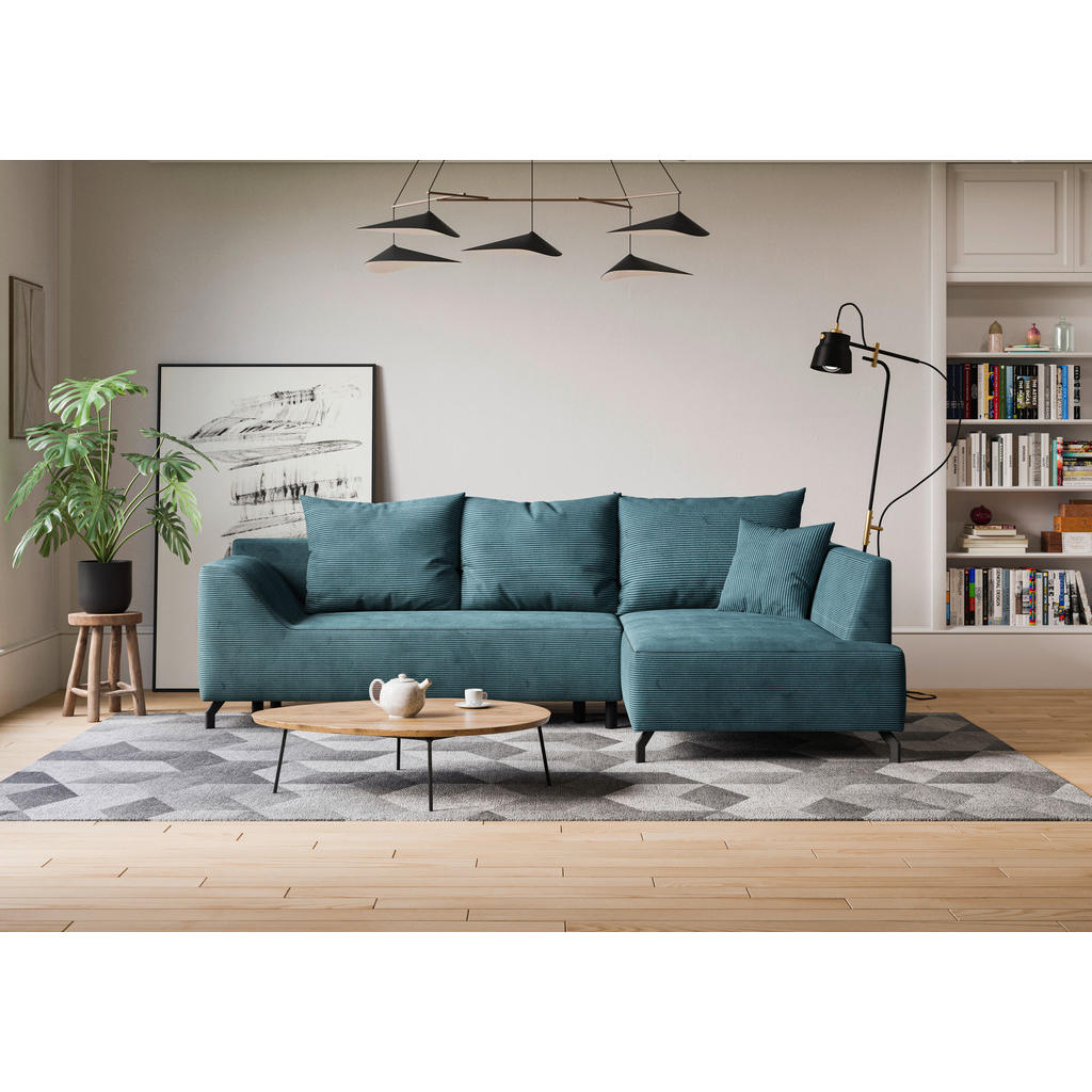 Thumbnail - Mid.you Eckschlafsofa, Mintgrün, Textil, 3-Sitzer, Füllung: Faserbällchen, Schaumstoffflocken,Faserbällchen, Schaumstoff...