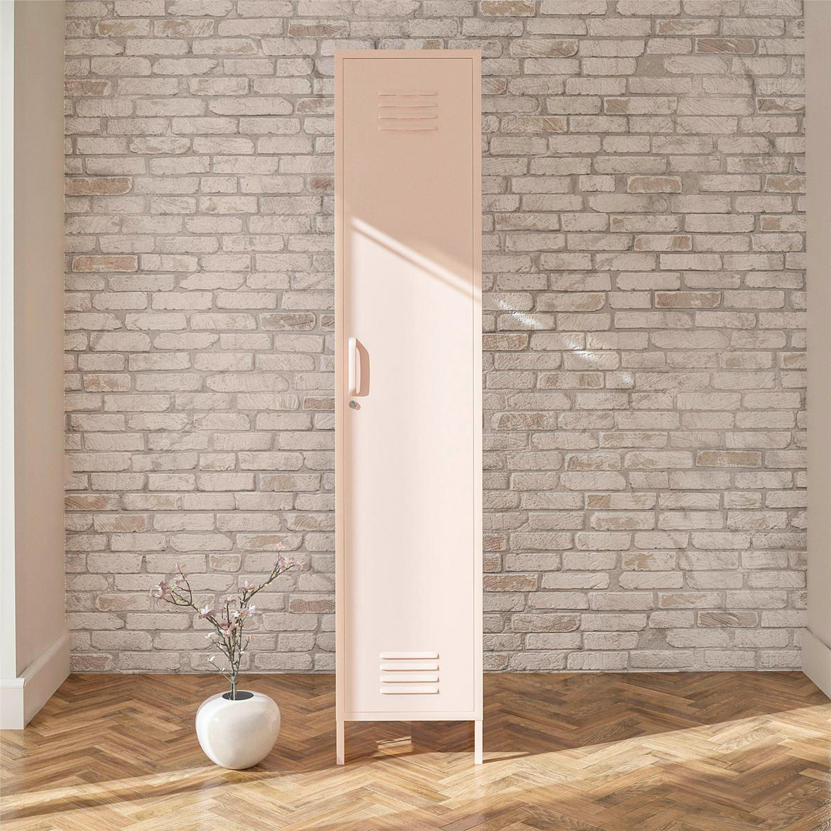 GARDEROBENSCHRANK Mission District  in 38/185/40 cm  - Rosa, Design, Metall (38/185/40cm) - MID.YOU