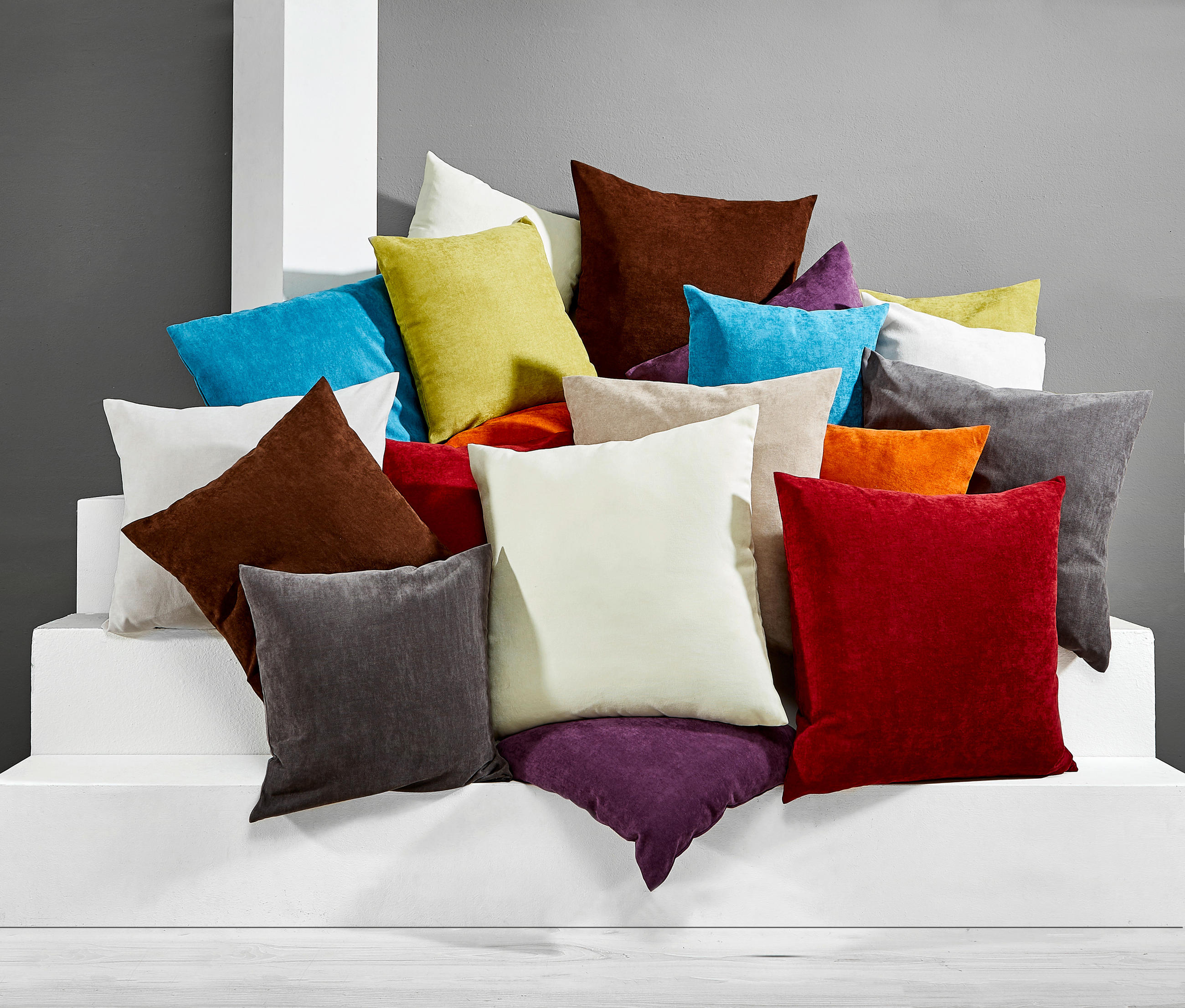 KISSENHÜLLE Diamond  - Petrol, Basics, Textil (40/40cm) - Novel