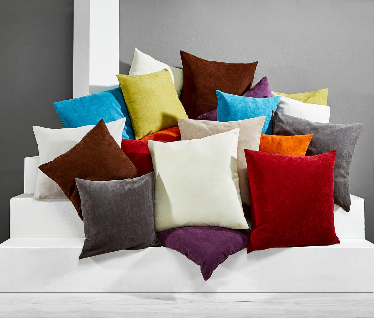 KISSENHÜLLE Diamond  - Petrol, Basics, Textil (40/40cm) - Novel