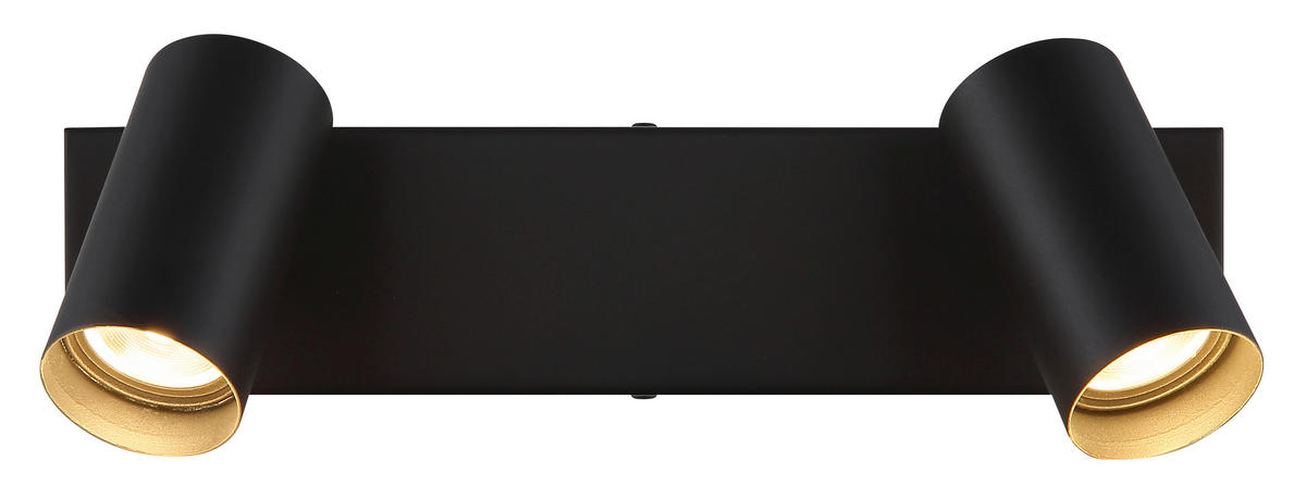 LED-STRAHLER 26/6/11 cm   - Schwarzchrom/Schwarz, Design, Metall (26/6/11cm) - Globo