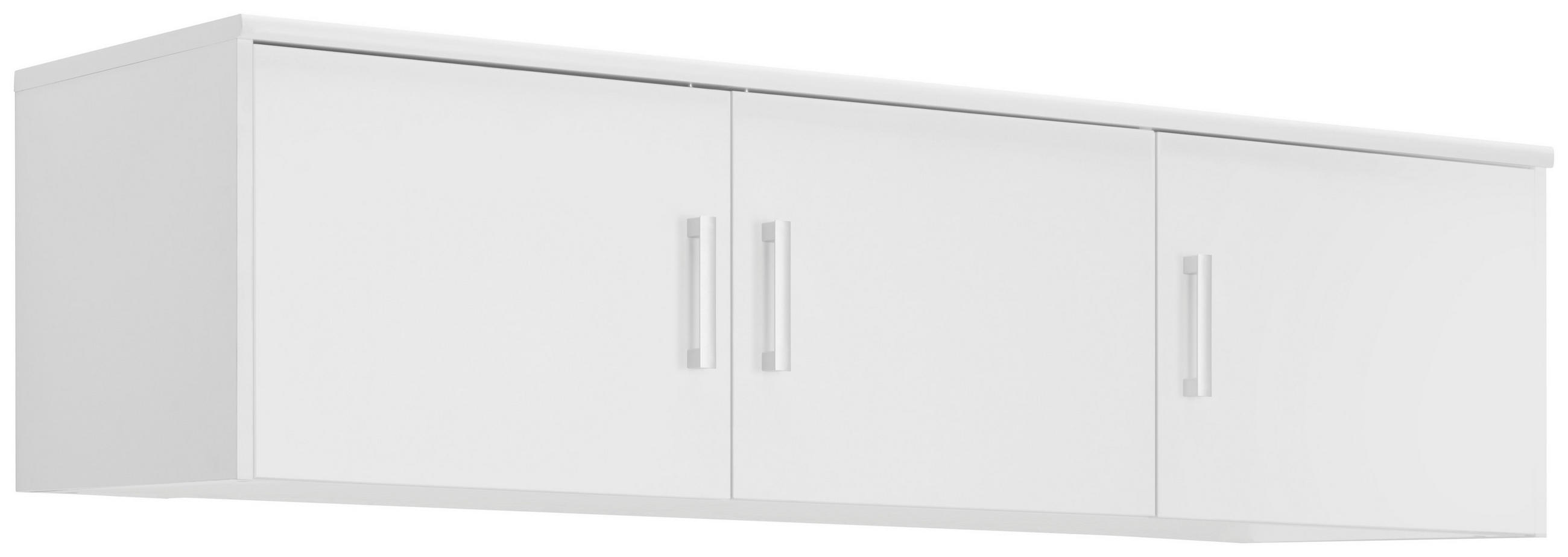 AUFSATZSCHRANK Weiß - Silberfarben/Weiß, Basics, Kunststoff (157/43/54cm) - Xora