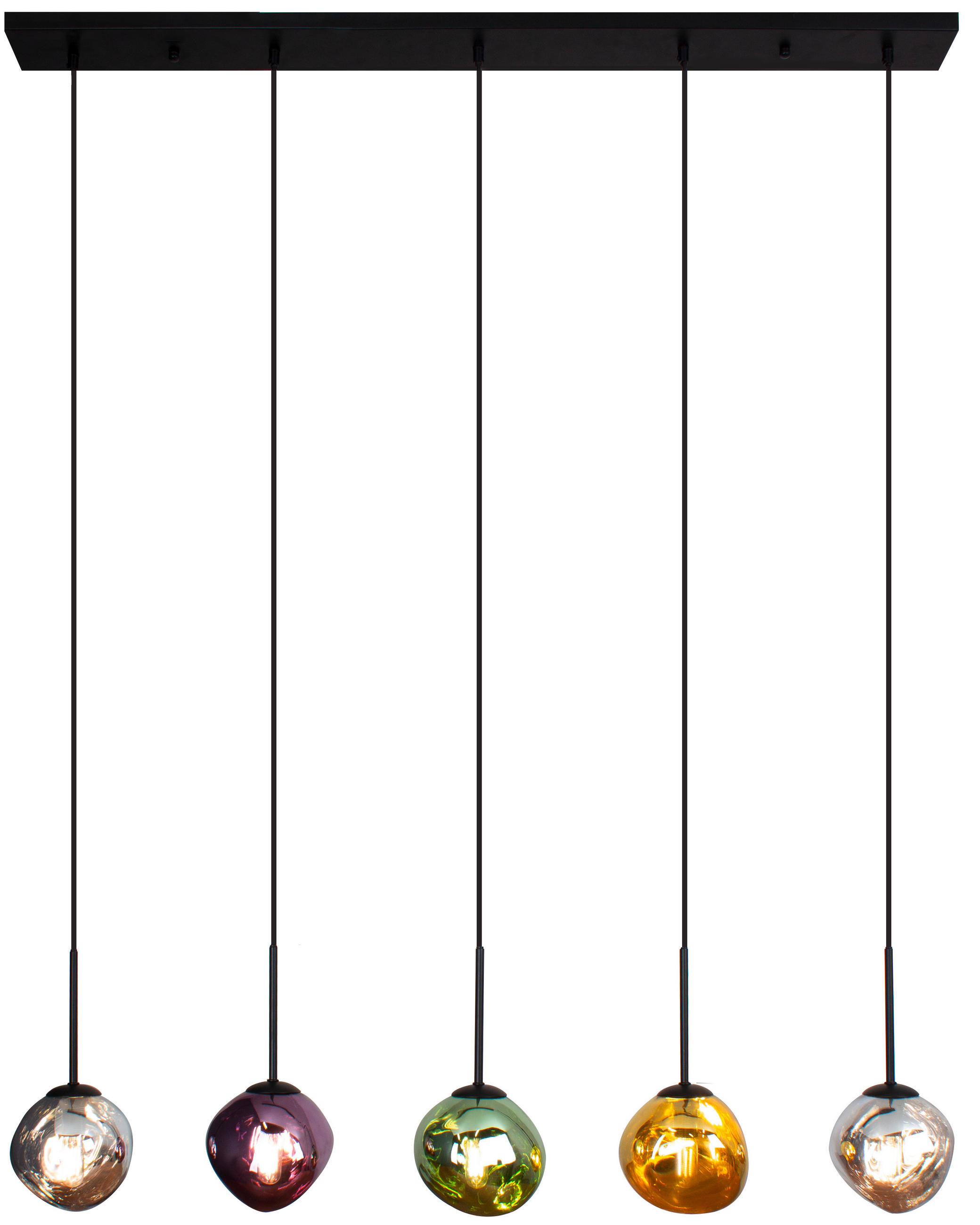 HÄNGELEUCHTE Canopus 115/15/150 cm   - Multicolor, Basics, Glas (115/15/150cm)