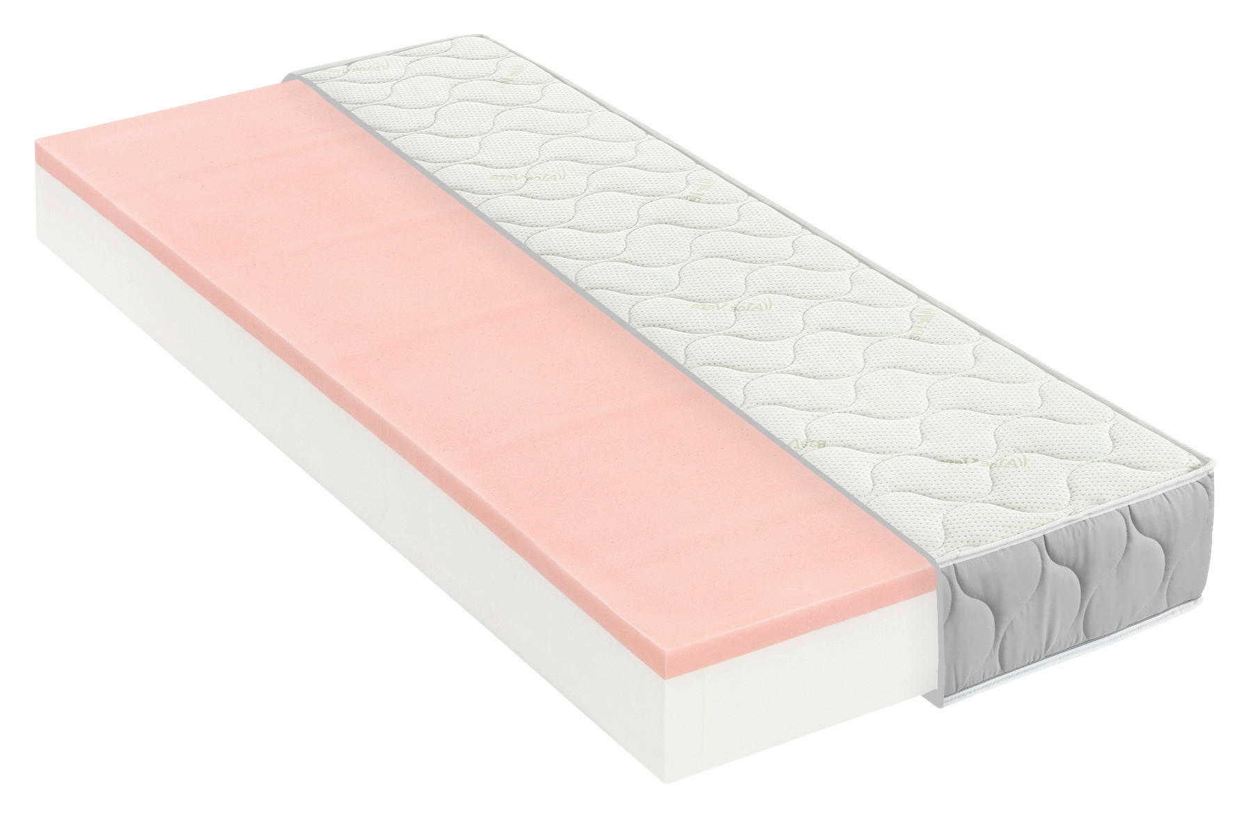 TAŠTIČKOVÁ MATRACE, 90/200 cm - bílá, Basics, textil (90/200cm) - Swedish Line