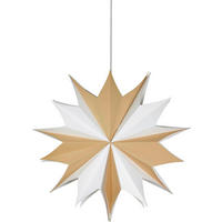 LEUCHTENSCHIRM - Beige/Weiß, KONVENTIONELL, Papier (60cm)