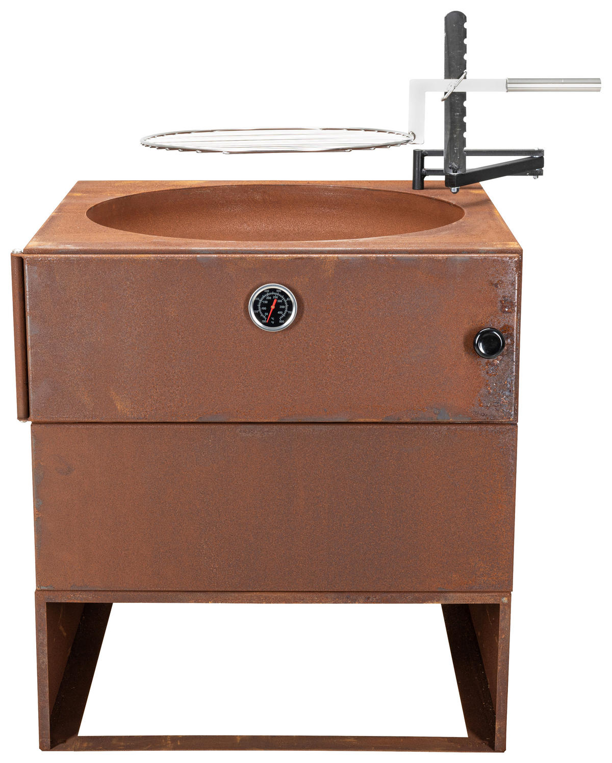 HOLZKOHLEGRILL - Rostfarben, Design, Metall (70/76/70cm) - Nouvel