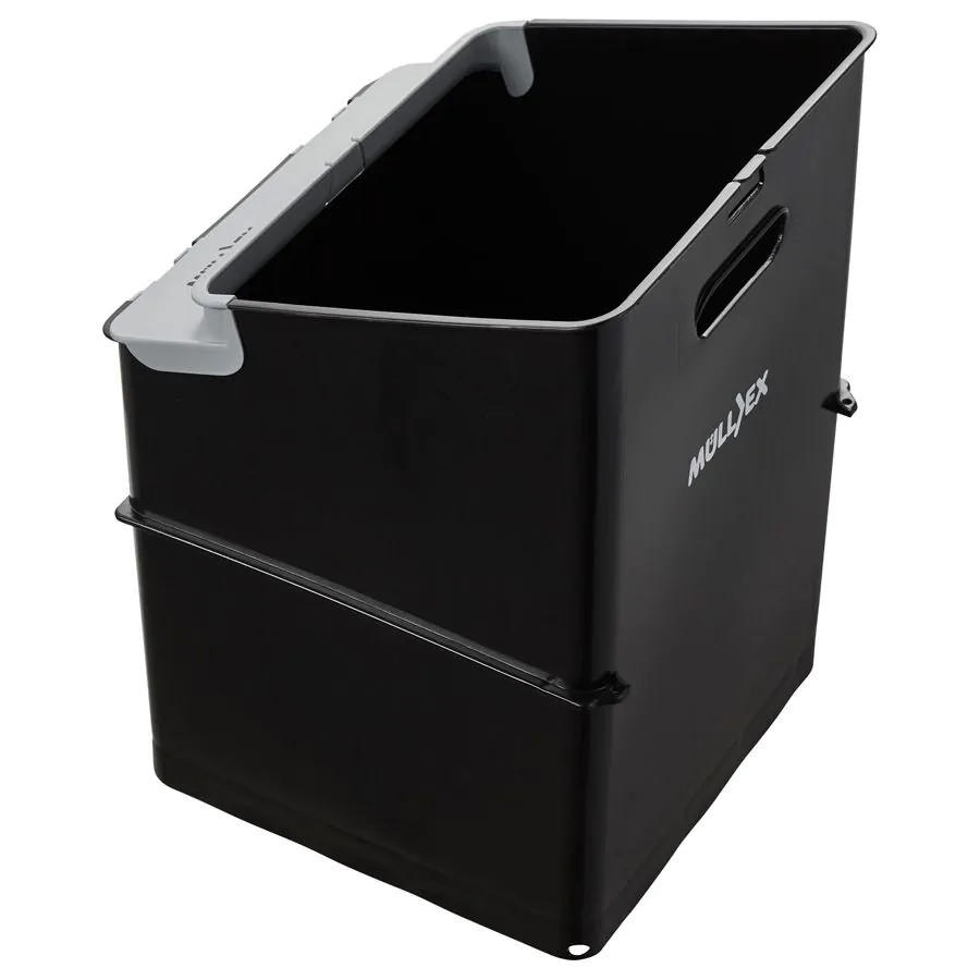 EINBAUABFALLSAMMLER 35 l  Kunststoff  - Schwarz, Basics, Kunststoff (40/40/36,5cm) - HKT