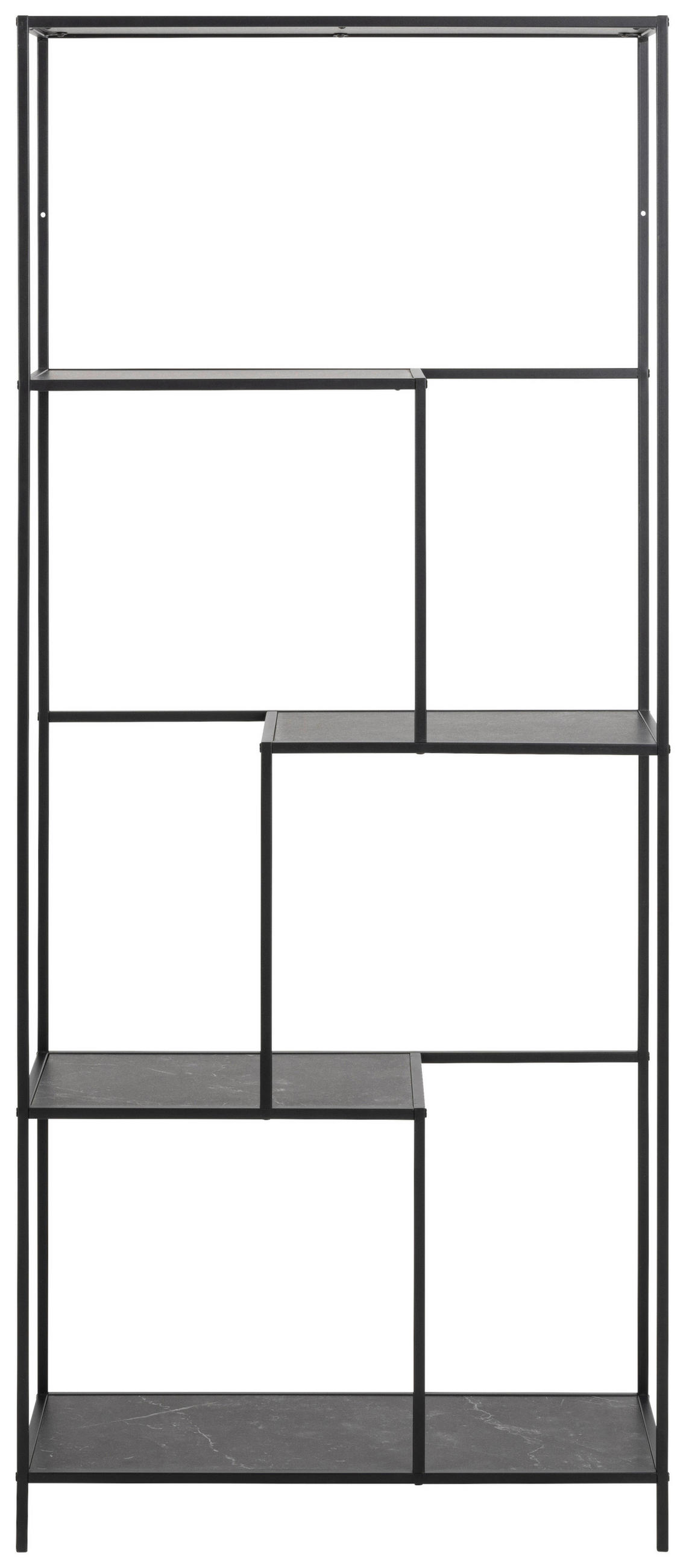 REGAL Schwarz  - Schwarz, Trend, Holzwerkstoff/Metall (72/170/32cm)