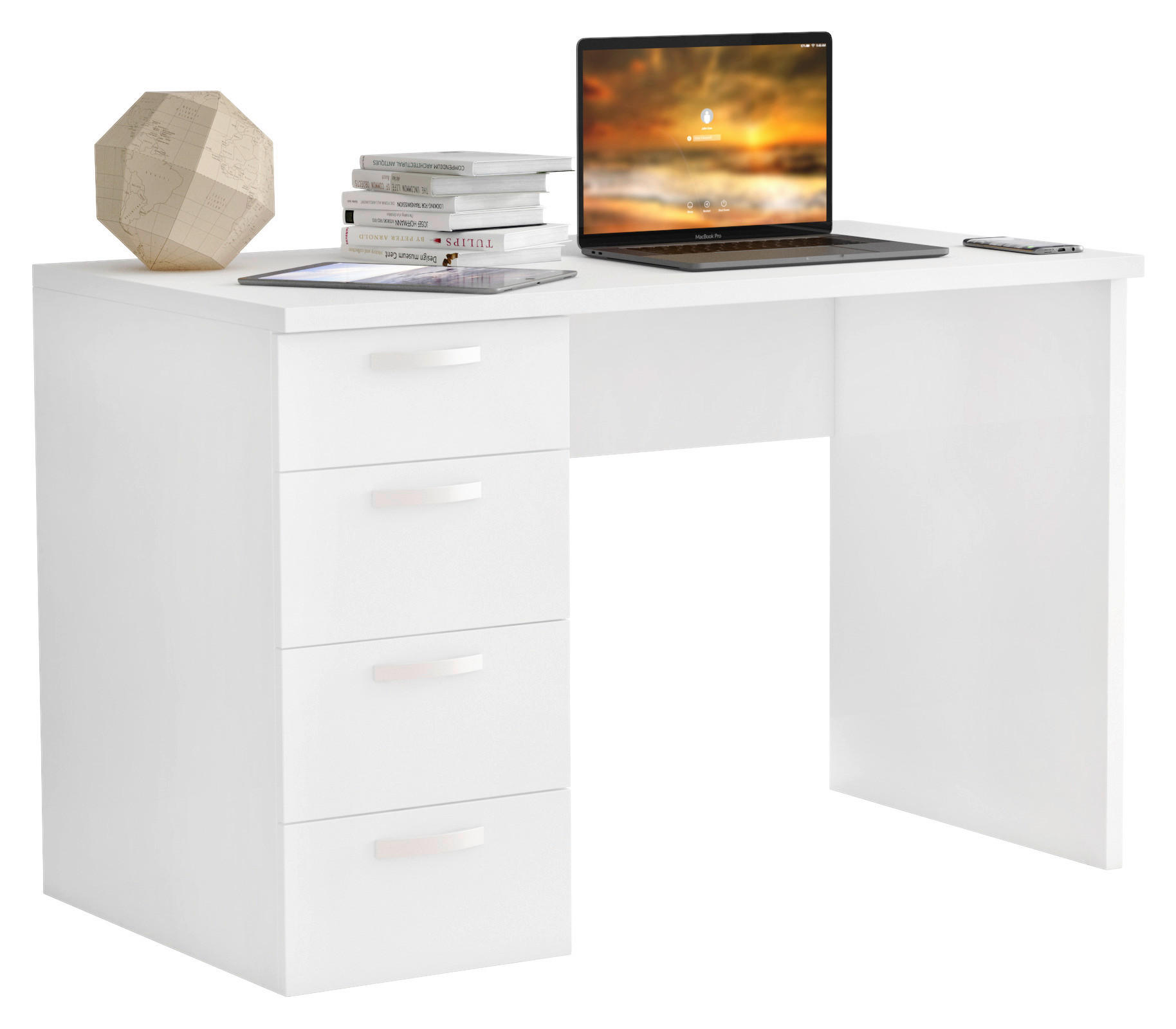 RADNI STO    - boja aluminijuma, Moderno (110/60/74cm)