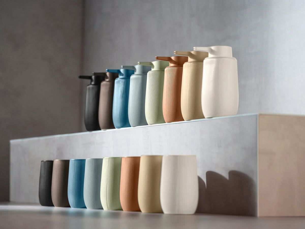 SEIFENSPENDER FABLO  - Creme, Basics, Keramik/Kunststoff (9,5/17,5/8cm) - Wenko