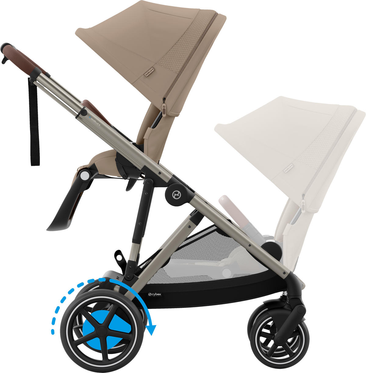 KINDERWAGEN  EGAZELLE S  Almond Beige  - Taupe, Basics, Kunststoff/Metall (94.5/66/100cm) - cybex GOLD