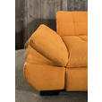 ECKSOFA in Mikrofaser Currygelb  290/198 cm  - Currygelb/Schwarz, Design, Textil/Metall (290/198cm) - Xora