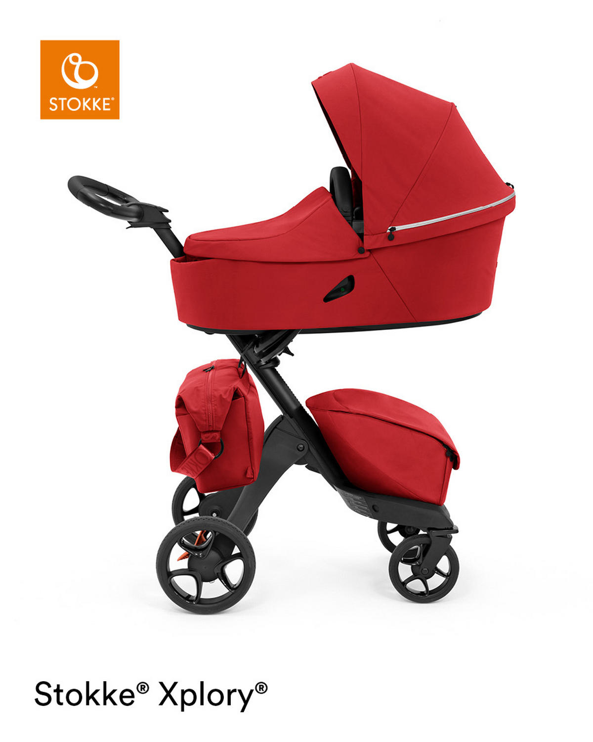 WICKELTASCHE Xplory X  - Rot, Basics, Kunststoff/Textil (40/30/17cm) - Stokke