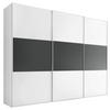 SCHWEBETÜRENSCHRANK  in Weiß, Anthrazit  - Anthrazit/Alufarben, Design (298/222/68cm) - MID.YOU