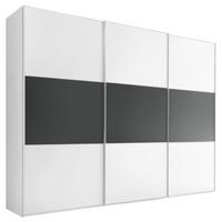 SCHWEBETÜRENSCHRANK in Anthrazit, Weiss  - Weiss/Anthrazit, Design (249/222/68cm) - MID.YOU