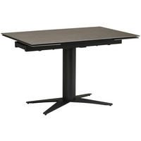 ESSTISCH Anthrazit, Schwarz rechteckig  ausziehbar  - Anthrazit/Schwarz, LIFESTYLE, Keramik/Metall (120-179/76/80cm) - Livetastic