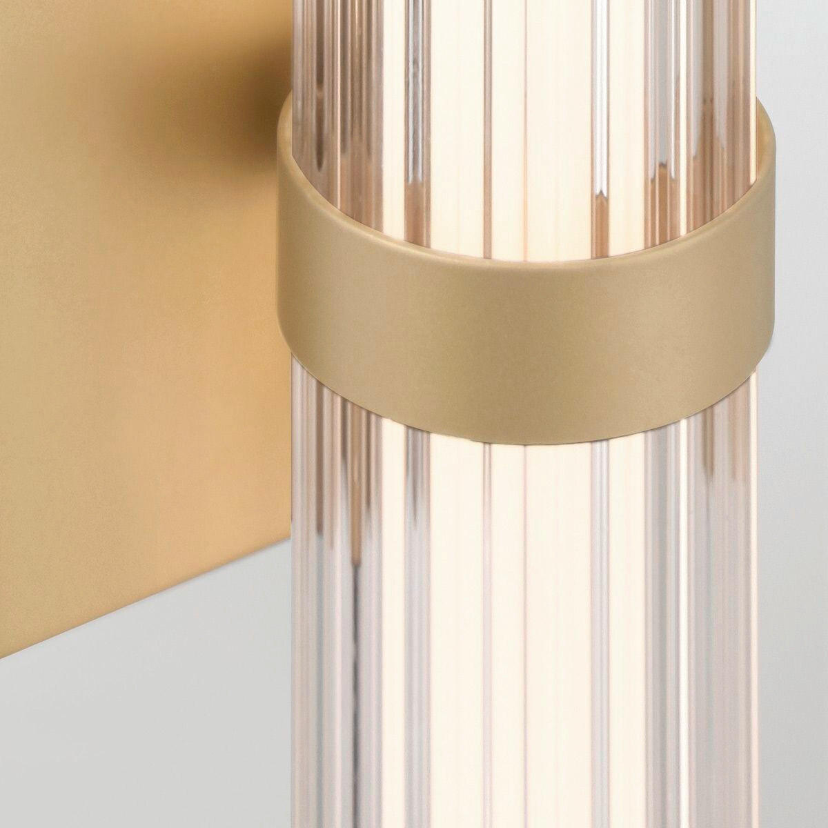 LED-WANDLEUCHTE    - Goldfarben, KONVENTIONELL, Glas/Metall (35,5/9/10,1cm) - Elstead Lighting
