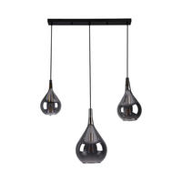 PENDELLEUCHTE GOTA 82.5/25/150 cm   - Schwarz, Design, Glas/Metall (82.5/25/150cm) - Näve